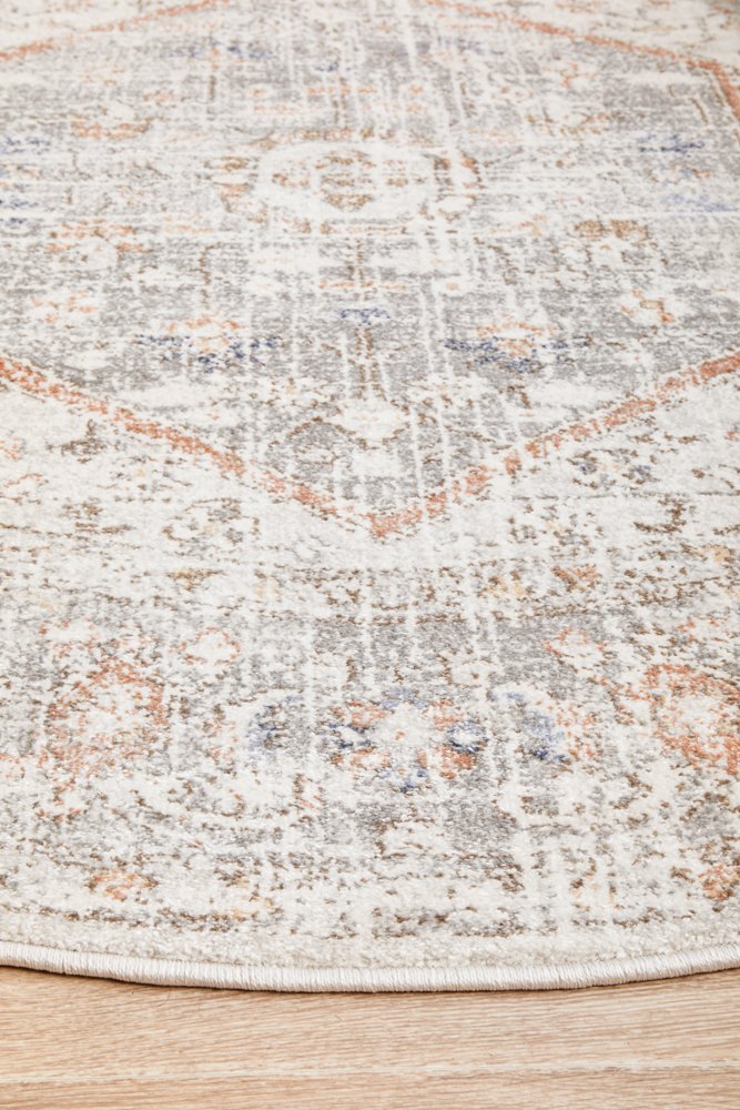 Mayfair Lorissa Hamptons Style Indoor Rug Silver Round - Image 5
