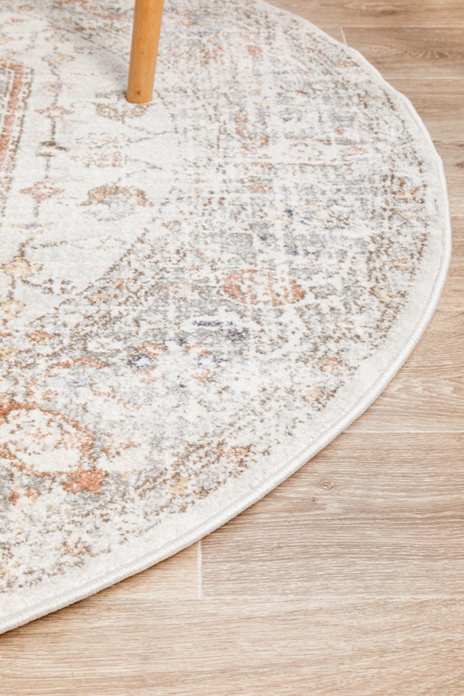 Mayfair Lorissa Hamptons Style Indoor Rug Silver Round - Image 6