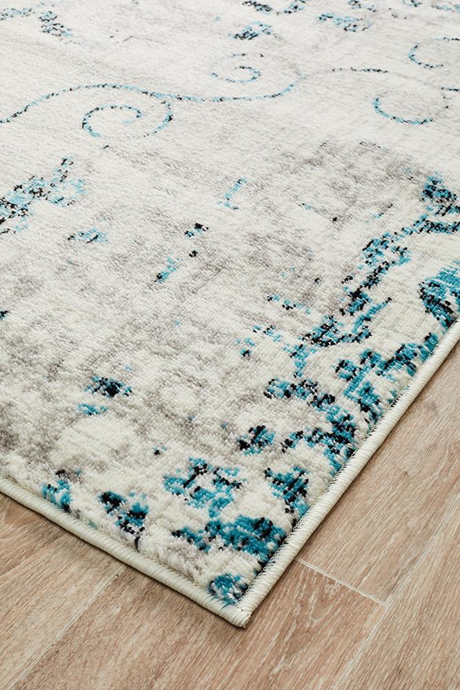 Metro 609 Hamptons Style Indoor Rug Blue - Image 3