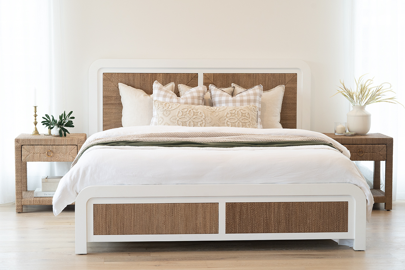 Milford King Bed White by Serrata Living, 195cm Wide x 216cm Long x 125cm High - Image 3