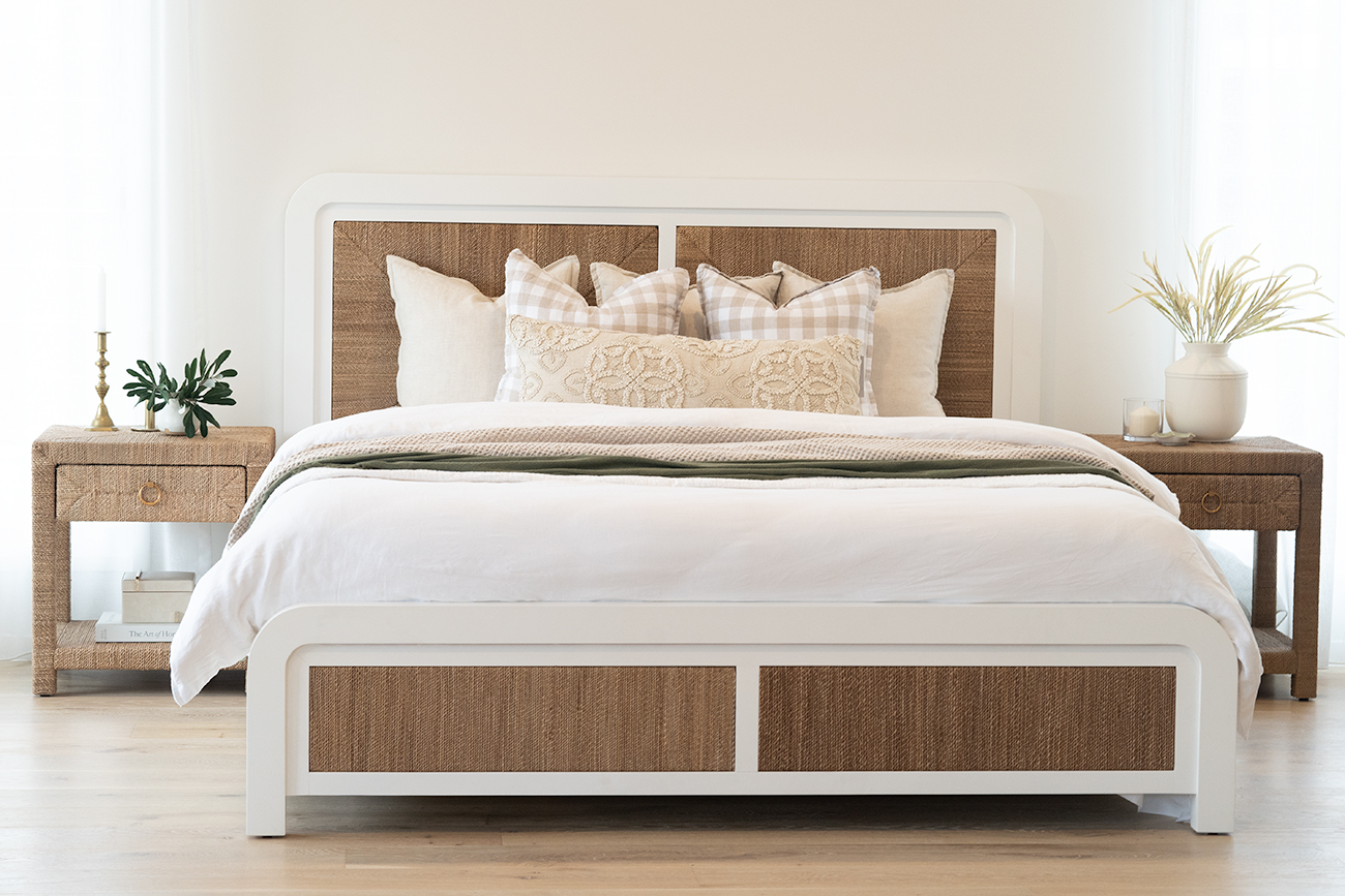 Milford King Bed White by Serrata Living, 195cm Wide x 216cm Long x 125cm High - Image 2