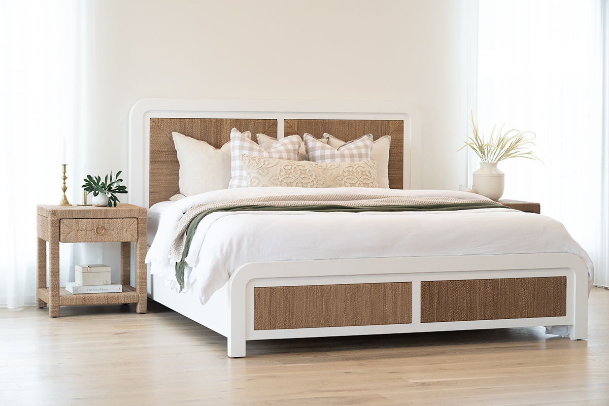 Milford King Bed White by Serrata Living, 195cm Wide x 216cm Long x 125cm High - Image 10