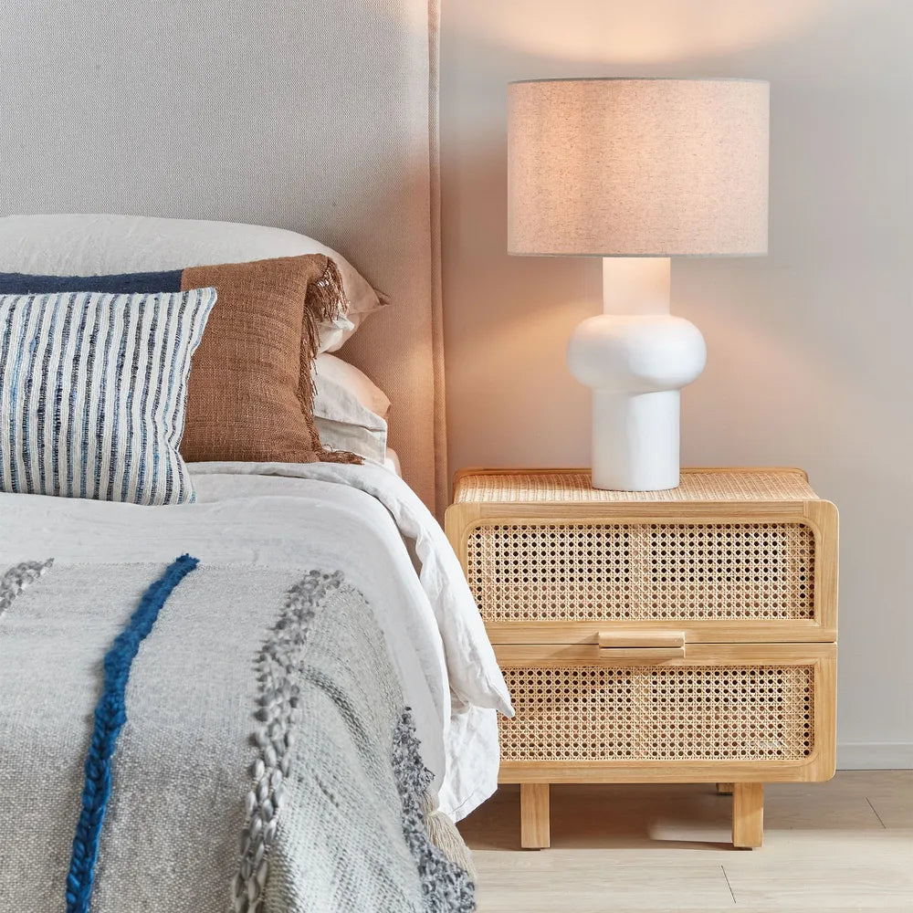 Hayme Bedside Table Natural, W 55cm x D 43cm x H 50cm (RRP $775) - Image 10