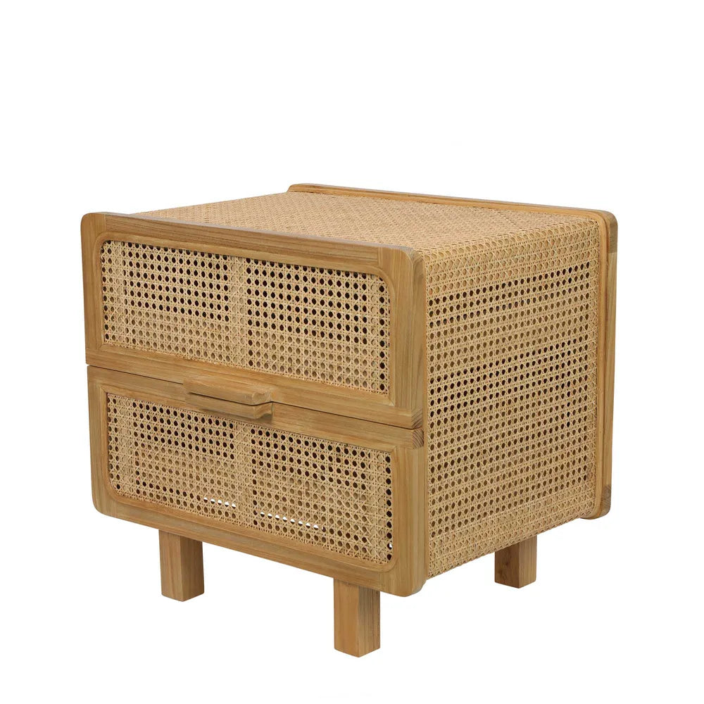 Hayme Bedside Table Natural, W 55cm x D 43cm x H 50cm (RRP $775) - Image 2