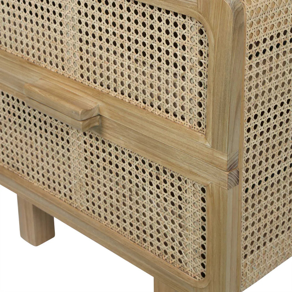 Hayme Bedside Table Natural, W 55cm x D 43cm x H 50cm (RRP $775) - Image 7
