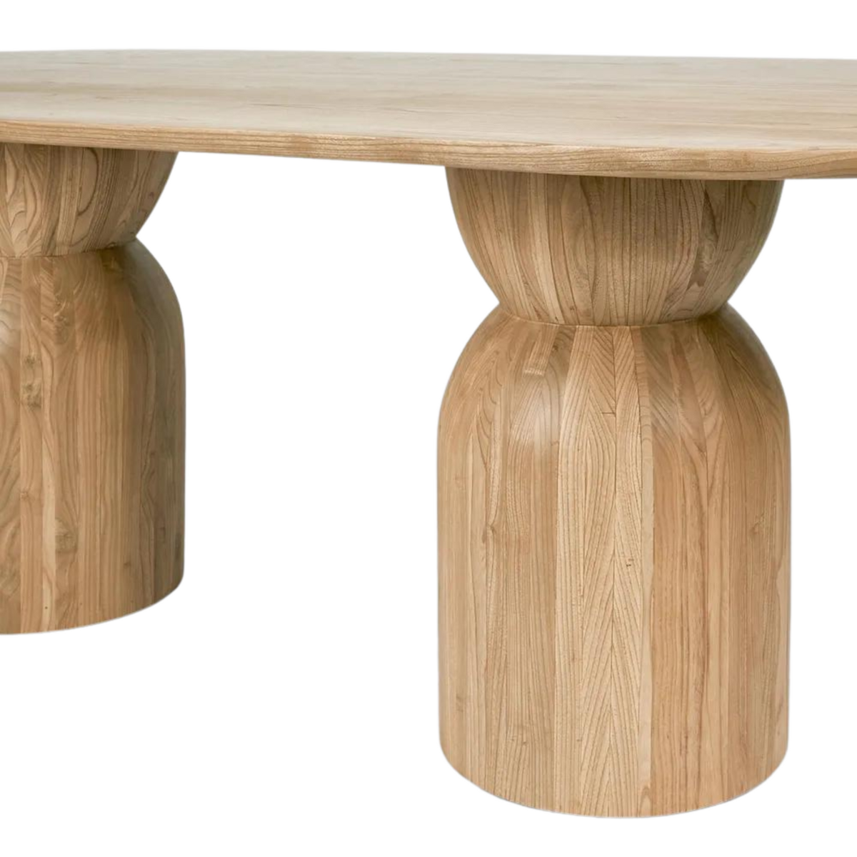 Olive Dining Table Oval Natural, W 240cm x D 100cm x H 3cm (RRP $3999) - Image 3