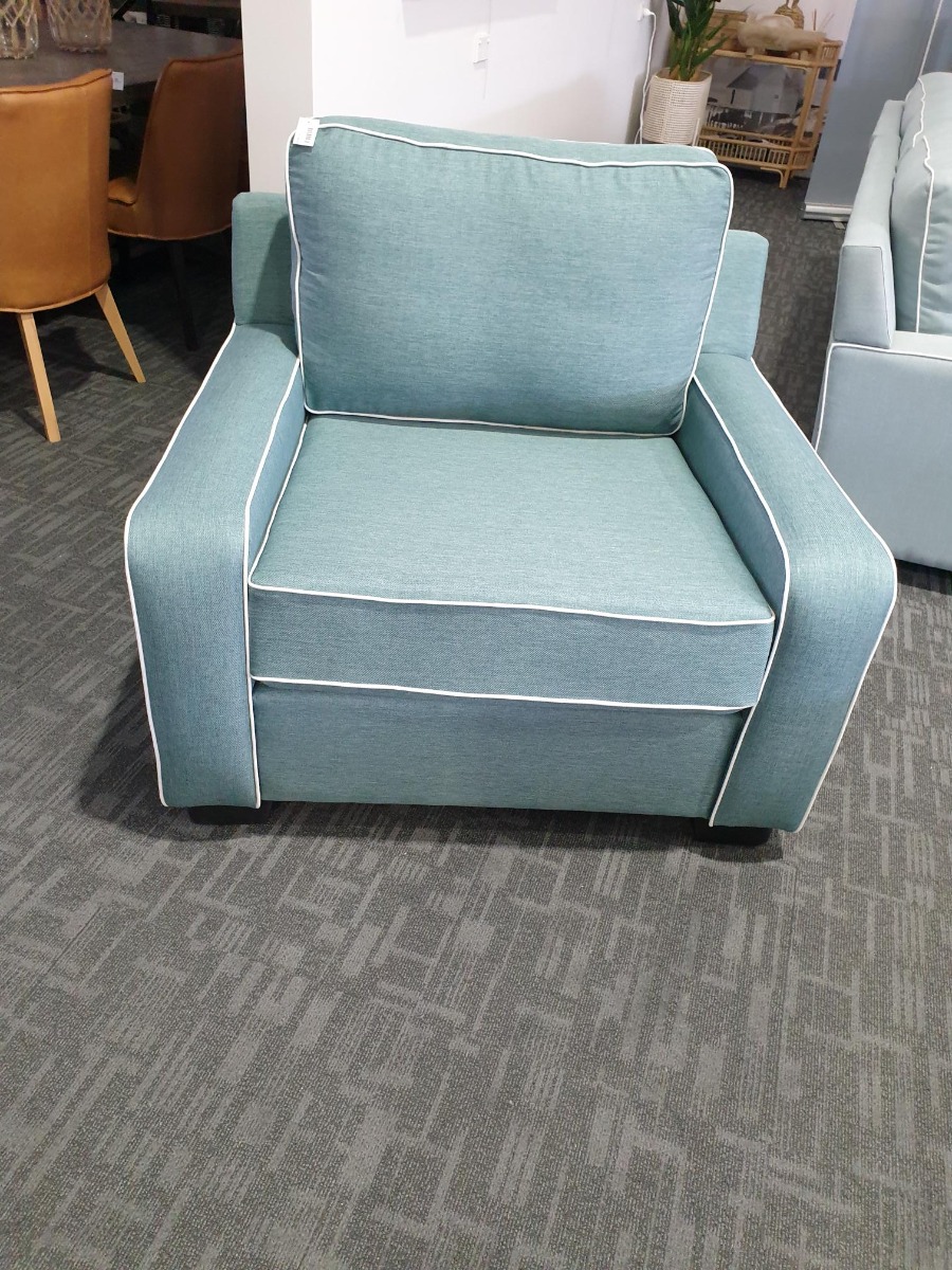 FLOORSTOCK CLEARANCE SALE "Newport" Hamptons Style Australian Made Ottoman 75x75cm (RRP $799) - Image 2