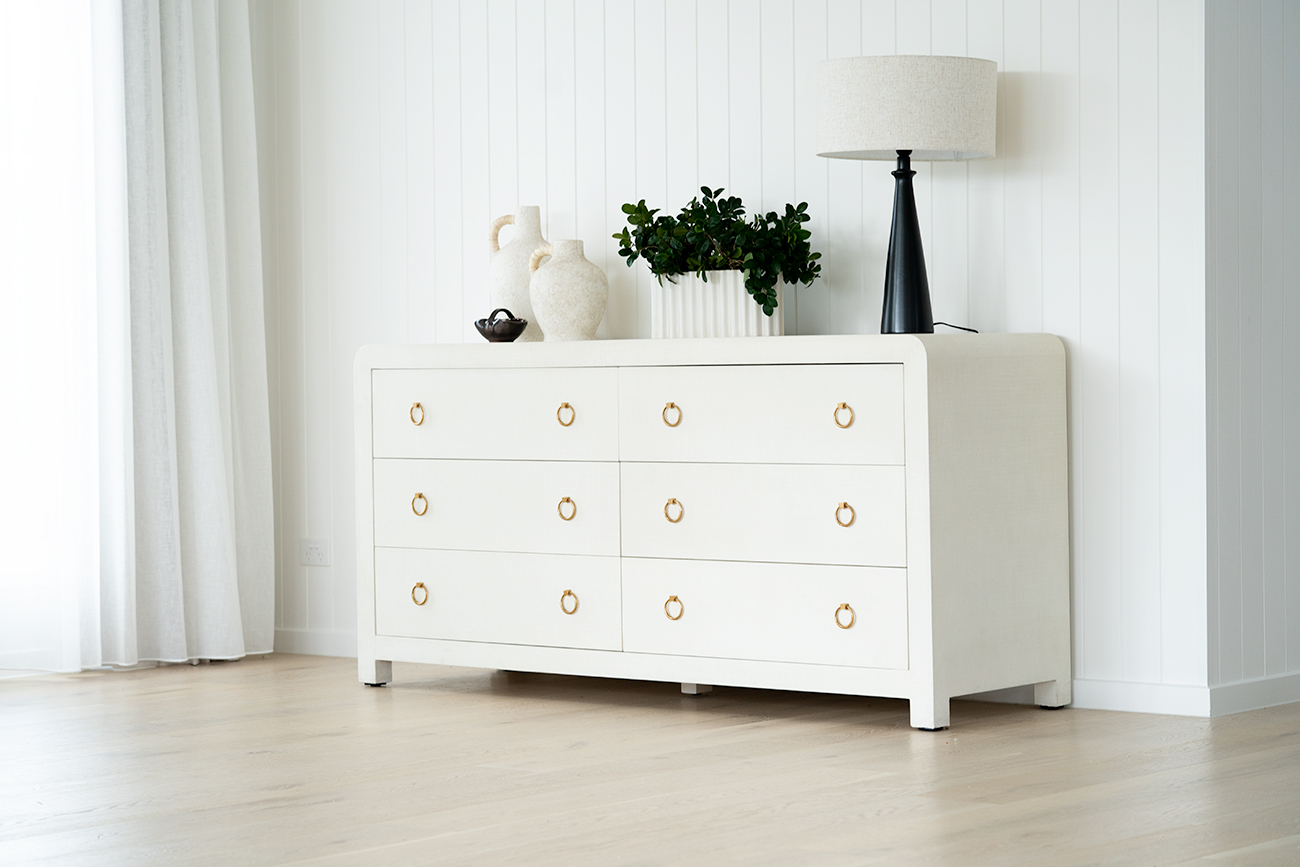 Newhaven Dresser 6 Drawer Ivory by Serrata Living, Wide 173cm x High 85cm x Deep 54cm - Image 11