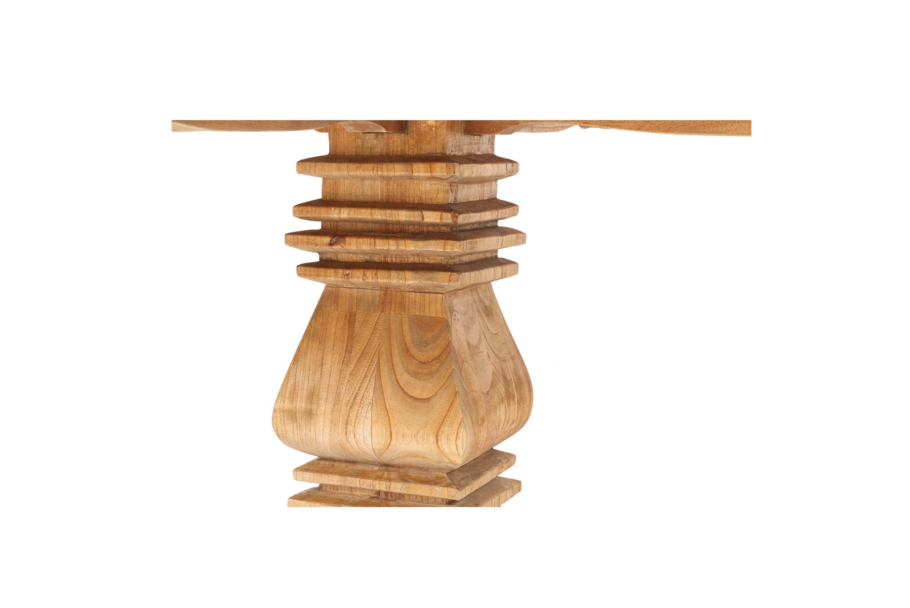 "Seminyak" Resort Style Timber 180cm Round Pedestal Dining Table, Mindi SEATS 8-10 (RRP $3499) - Image 2