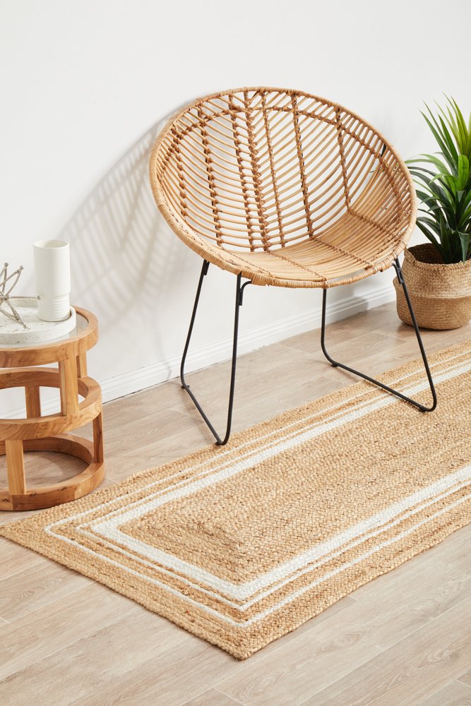 Noosa 111 Hamptons Style Indoor Rug Natural Runner - Image 2