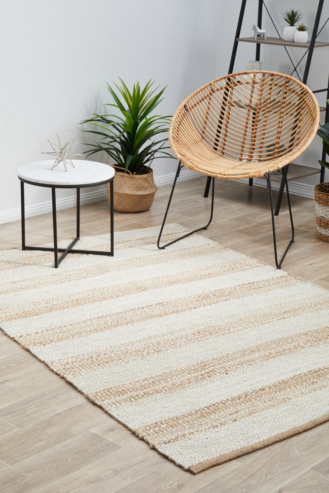 Noosa 555 Hamptons Style Indoor Rug Natural White - Image 2