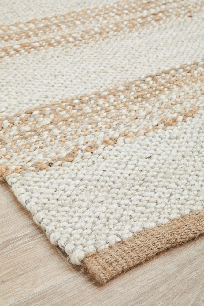 Noosa 555 Hamptons Style Indoor Rug Natural White - Image 5