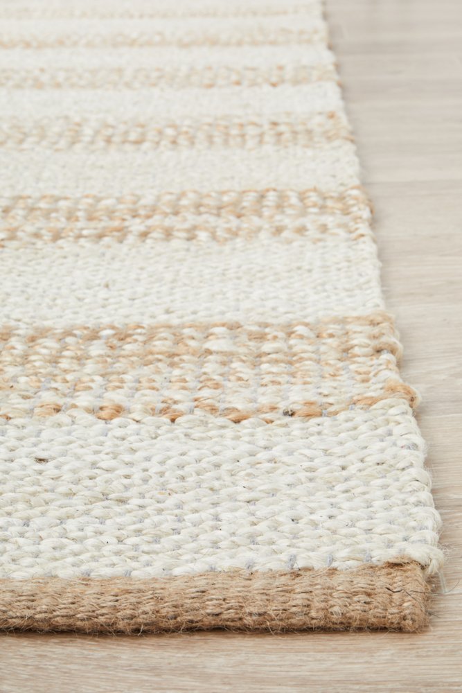 Noosa 555 Hamptons Style Indoor Rug Natural White - Image 6