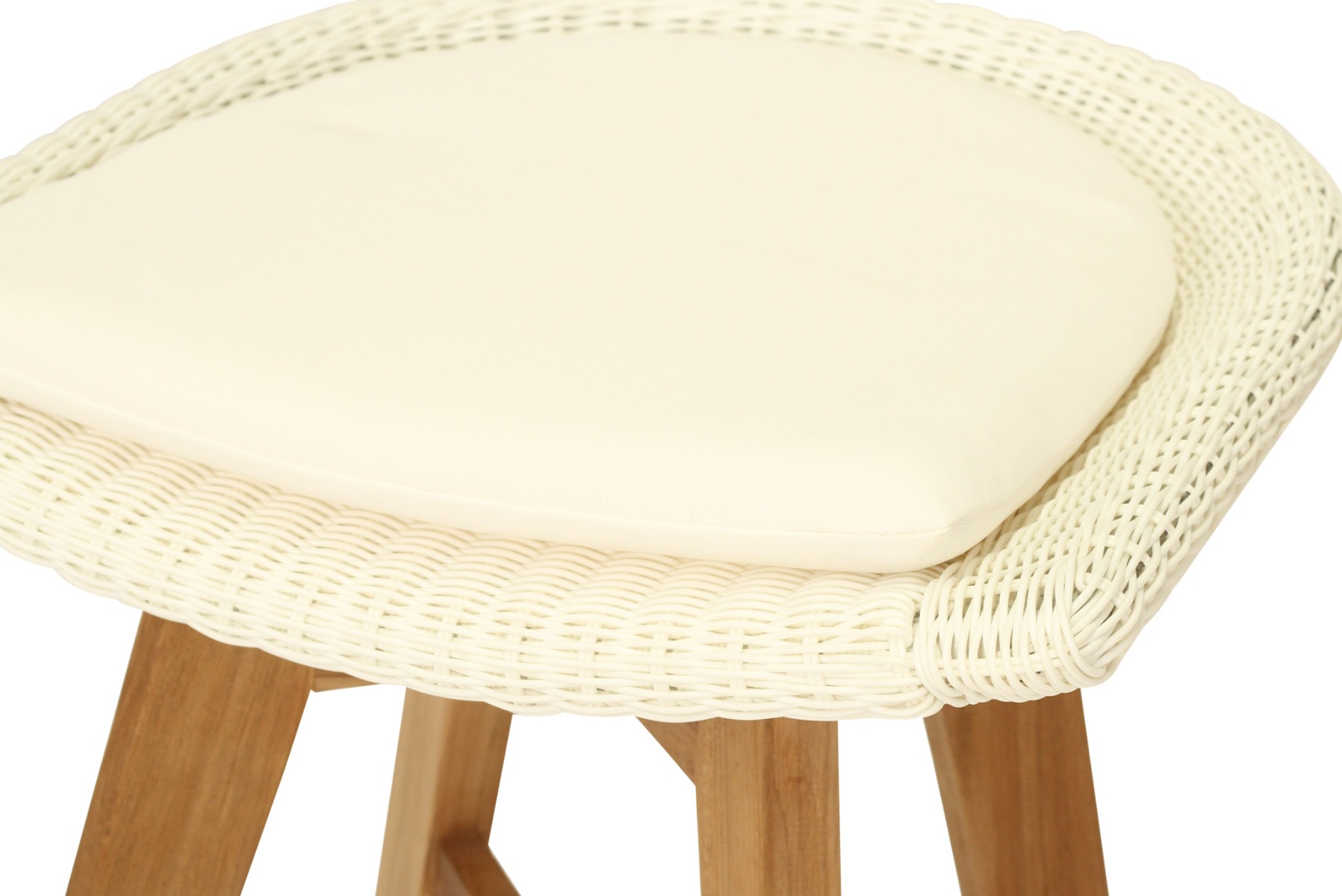 Oceanic Outdoor Backless Counter Stool White, Width 56cm x Depth 46cm x Height 71cm - Image 7