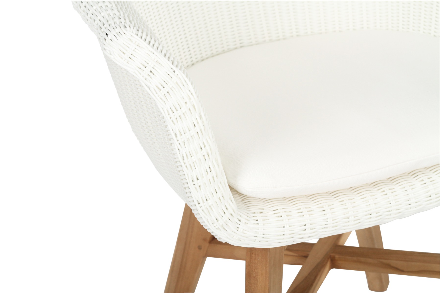 Oceanic Outdoor Arm Chair White, Width 65cm x Depth 55cm x Height 83cm - Image 3