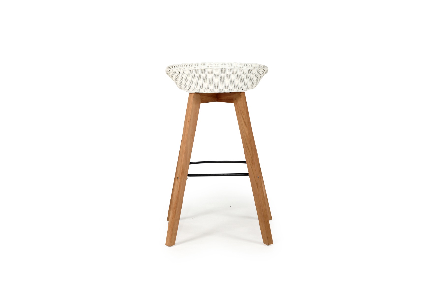 Oceanic Outdoor Backless Bar Stool White, Width 56cm x Depth 46cm x Height 81cm - Image 10