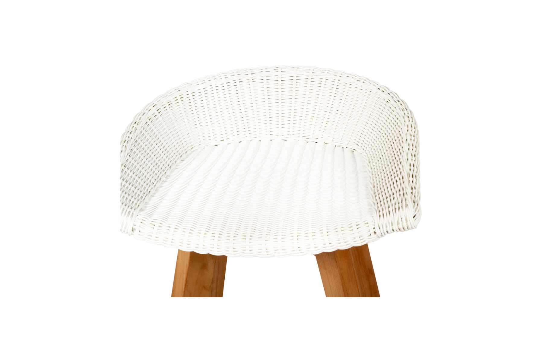 Oceanic Outdoor Backless Bar Stool White, Width 56cm x Depth 46cm x Height 81cm - Image 11