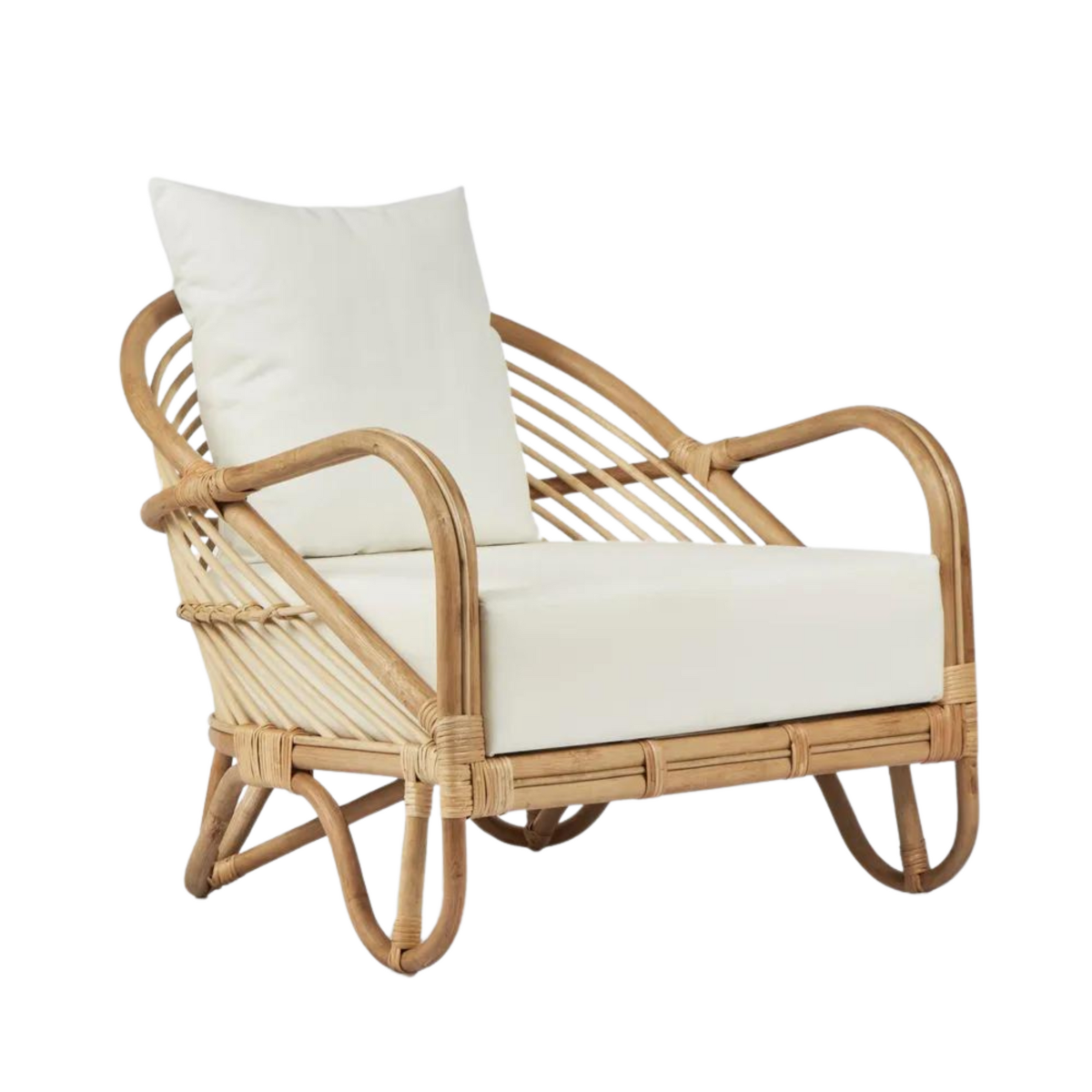 Alexis Rattan Armchair Natural, W 76 D 72 H 70cm (RRP $699) - Image 2