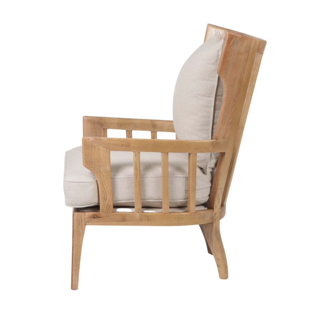 Jackman Coastal Oakwood and Linen Armchair Natural, W 84.5cm D 80cm H 104.5cm (RRP $1399) - Image 5