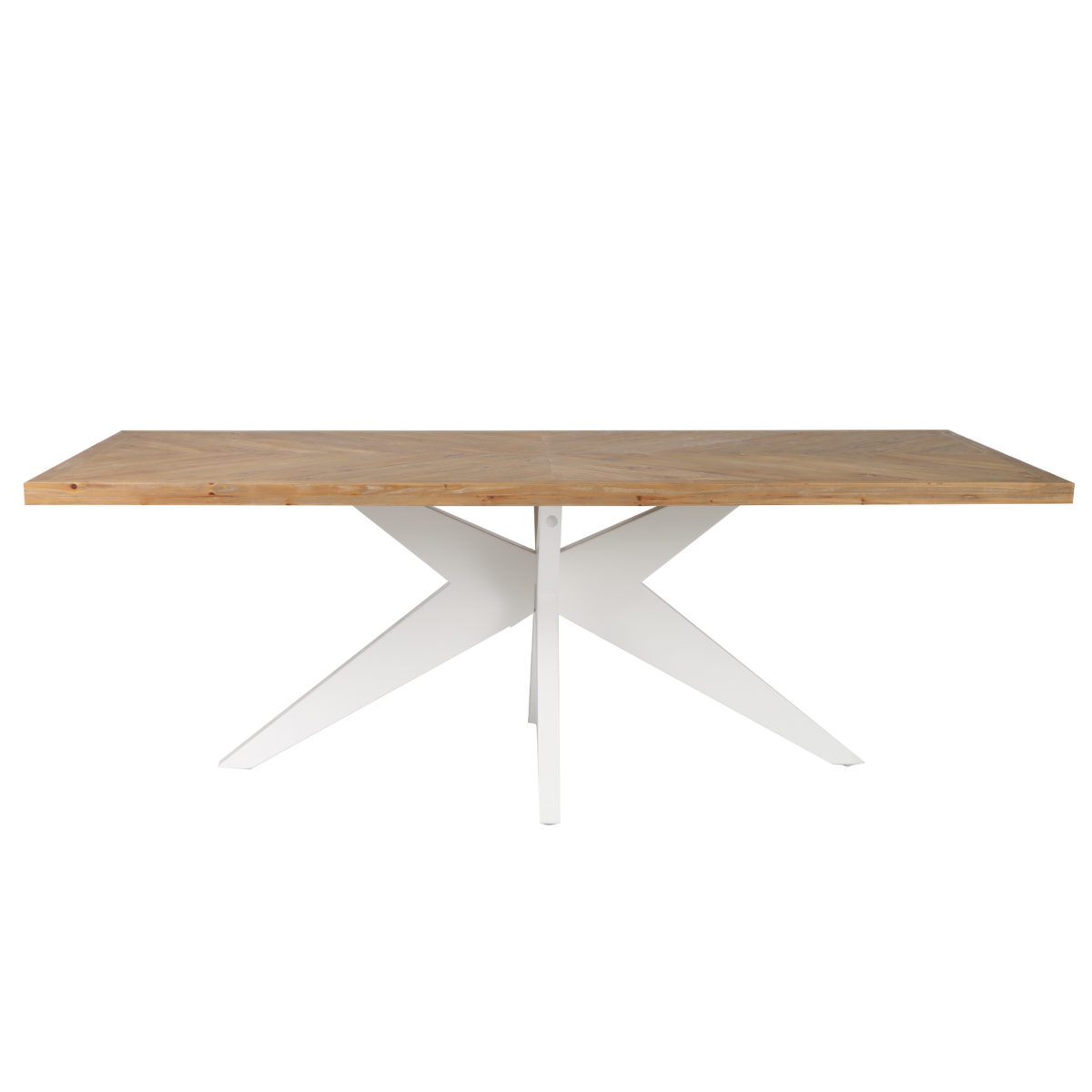 Mudgee 220 cm Dining Table Timber Top White Leg, L 220 W 100 H 78cm (RRP $2499) - Image 2