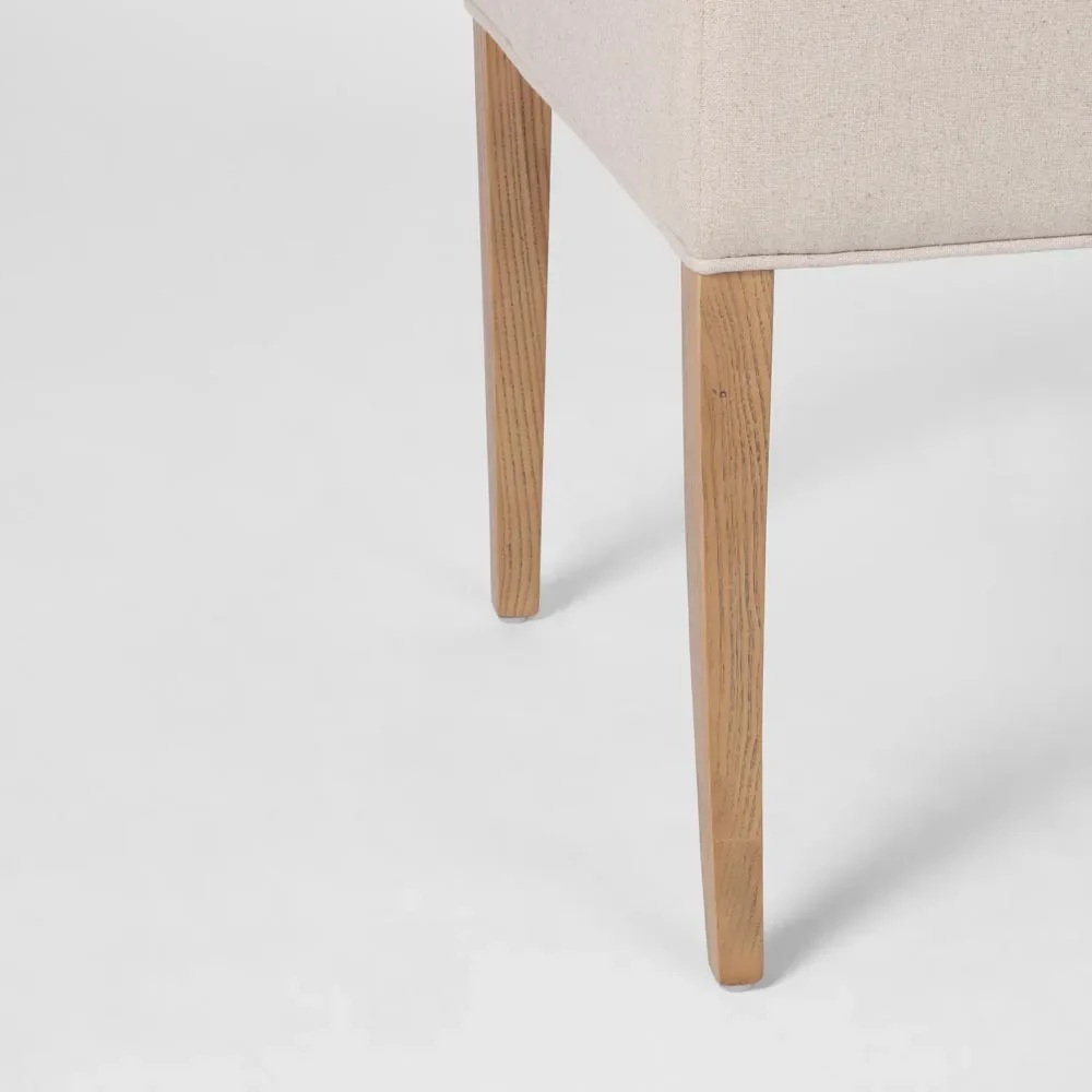 Clifton Dining Chair w/ Arms Beige, L 59cm W 58cm H 87cm (RRP $649) - Image 3
