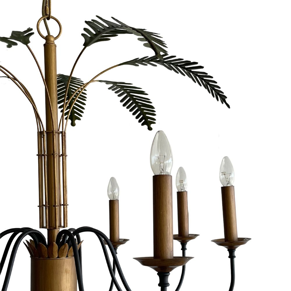 Palm Leaves Iron Chandelier 8 Lights (RRP $1207.80) - Image 5