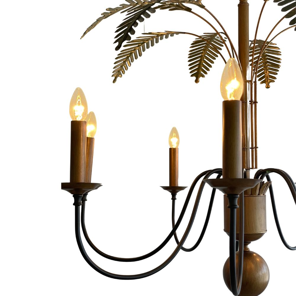 Palm Leaves Iron Chandelier 8 Lights (RRP $1207.80) - Image 6
