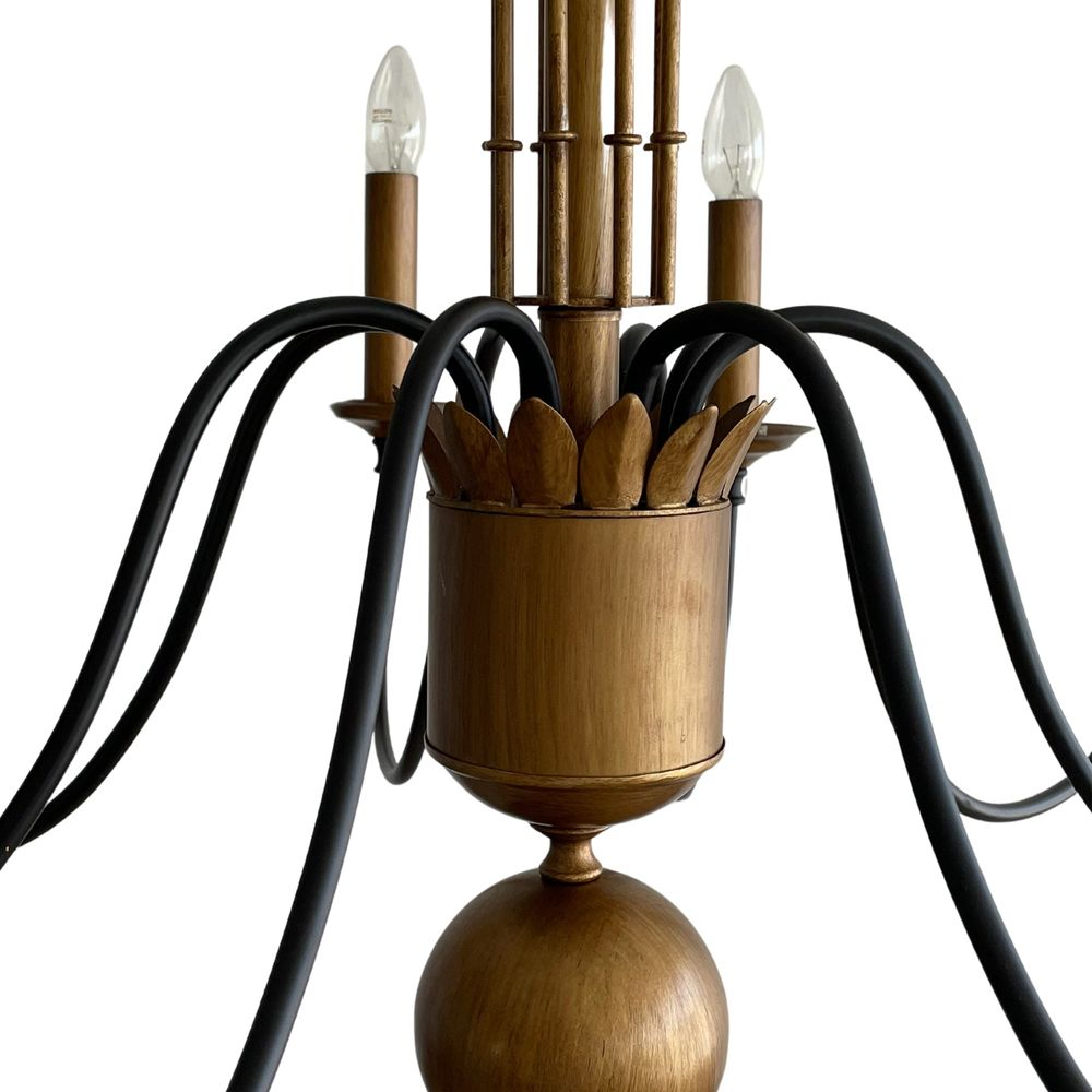 Palm Leaves Iron Chandelier 8 Lights (RRP $1207.80) - Image 7