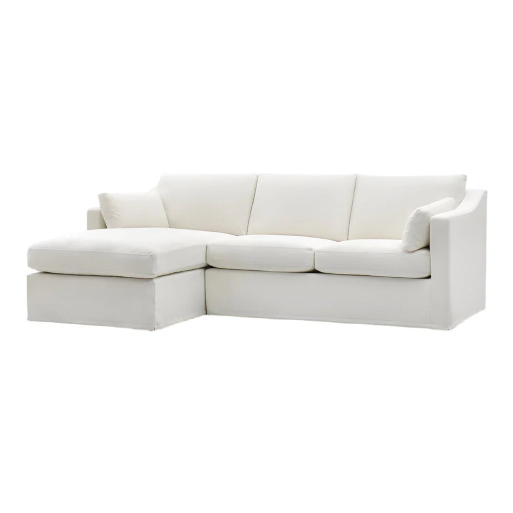 Clovelly Hamptons 3 Seat Left Chaise Sofa Ivory, W: 259 cm D: 166cm H: 80 cm (RRP $4999) - Image 2