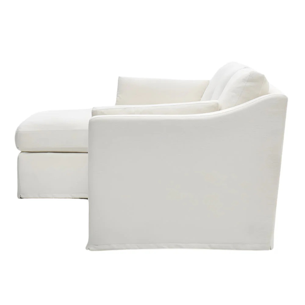 Clovelly Hamptons 3 Seat Left Chaise Sofa Ivory, W: 259 cm D: 166cm H: 80 cm (RRP $4999) - Image 4