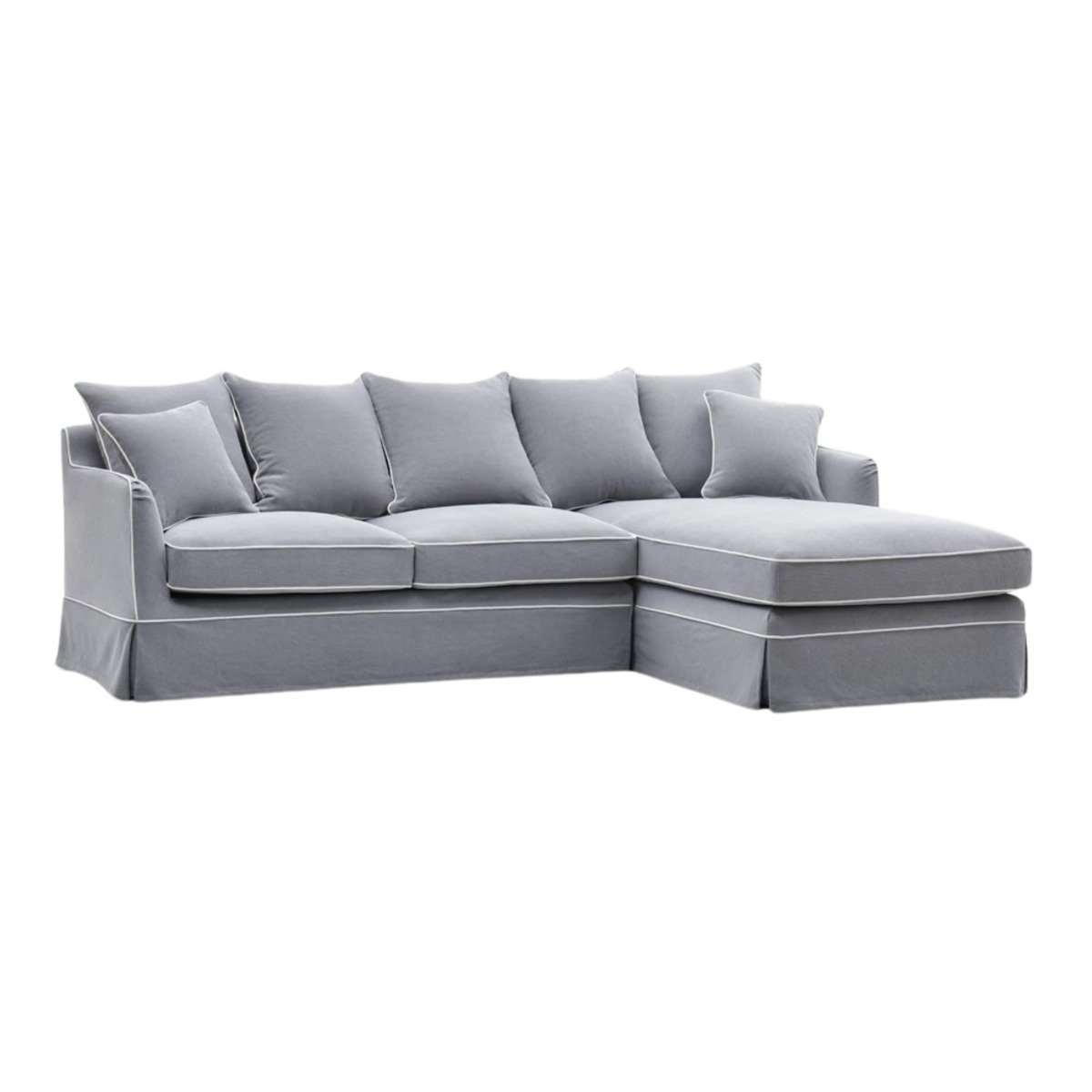 Noosa 3 Seater Right Chaise Sofa Grey, W 259cm D 166cm H 80cm (RRP $4999) - Image 2