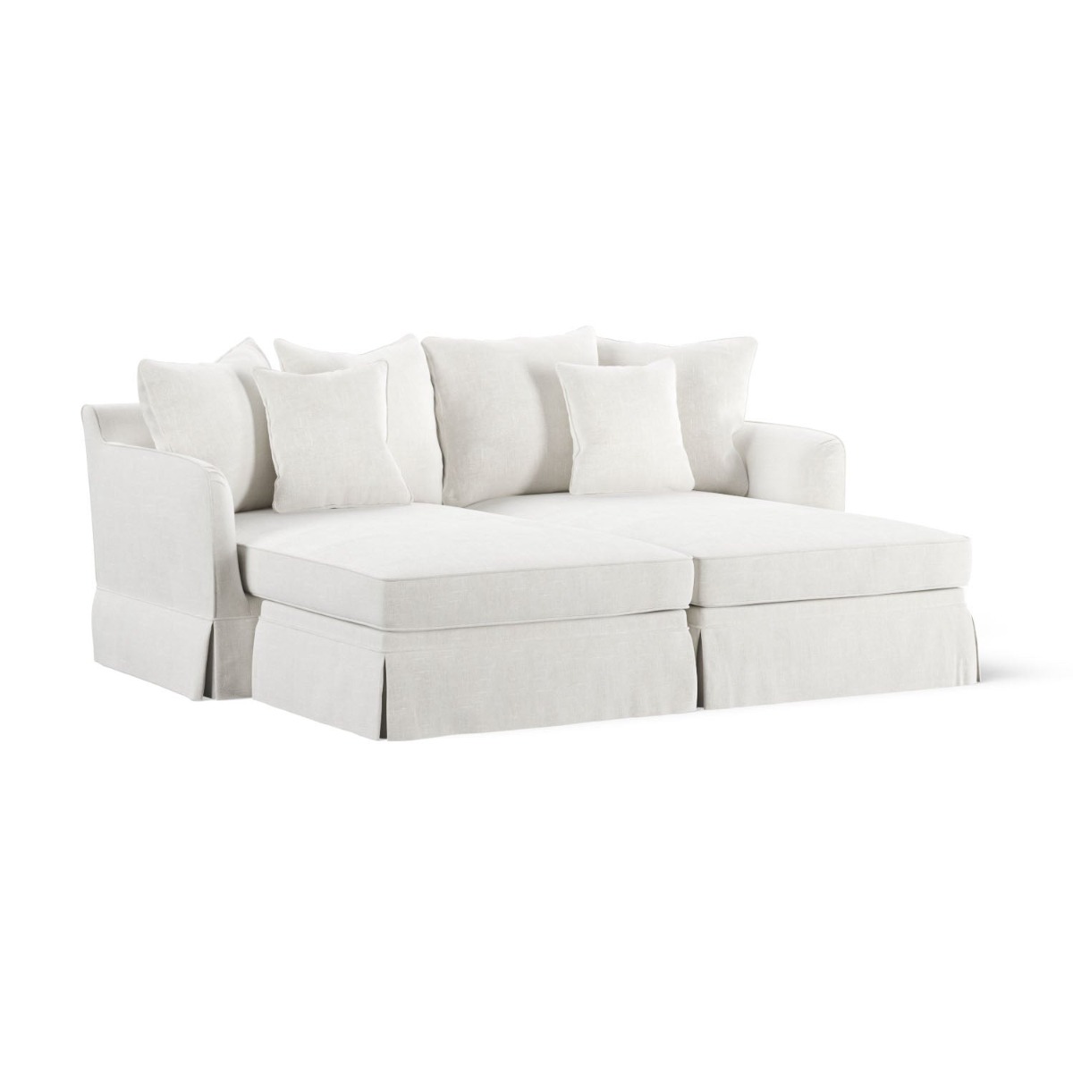 Noosa Double Chaise Daybed Ivory, W 180cm D 170cm H 80cm (RRP $3999) - Image 2