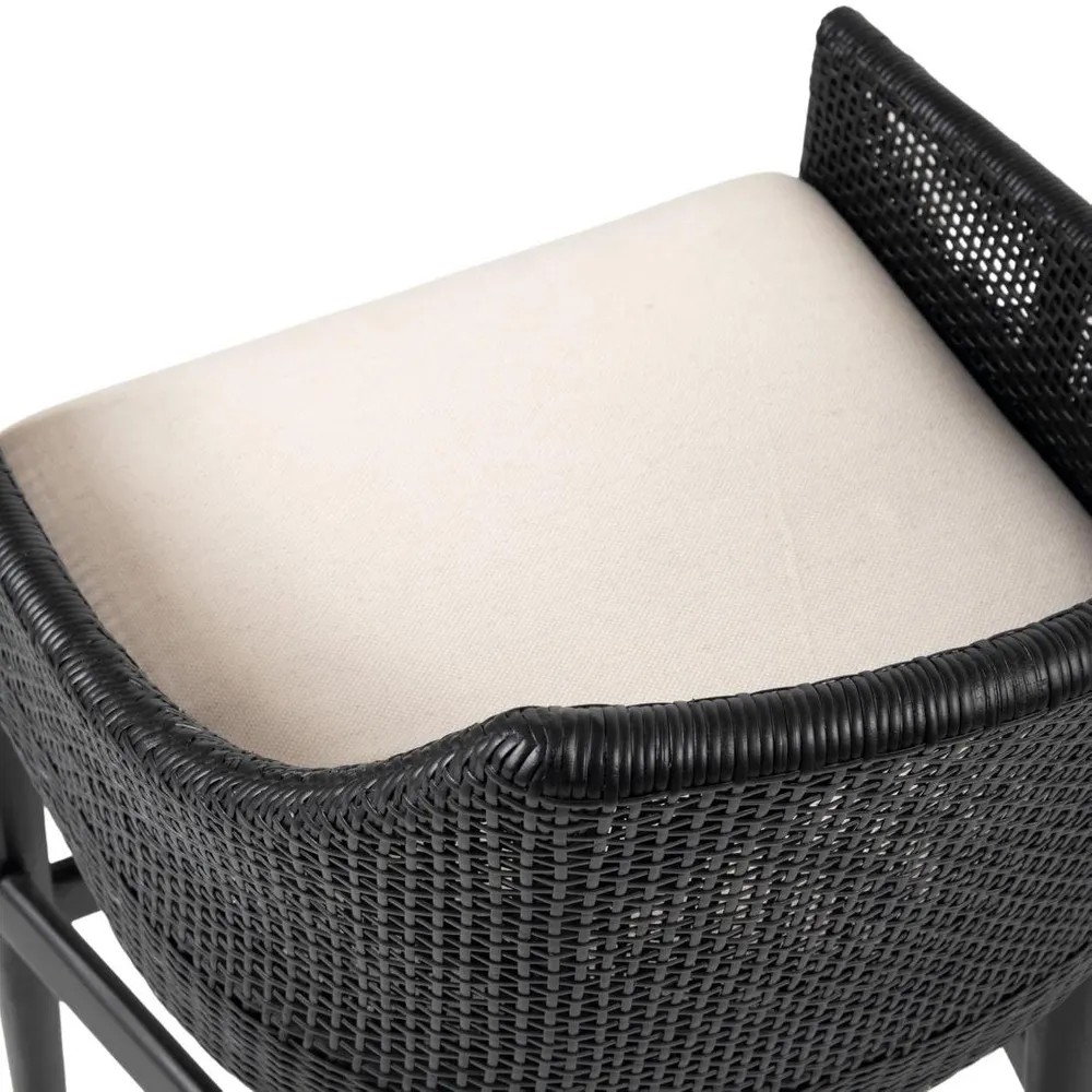 Charlotte Rattan Counter Stool Black, W 53cm x D 52cm x H 91cm (RRP $570) - Image 5
