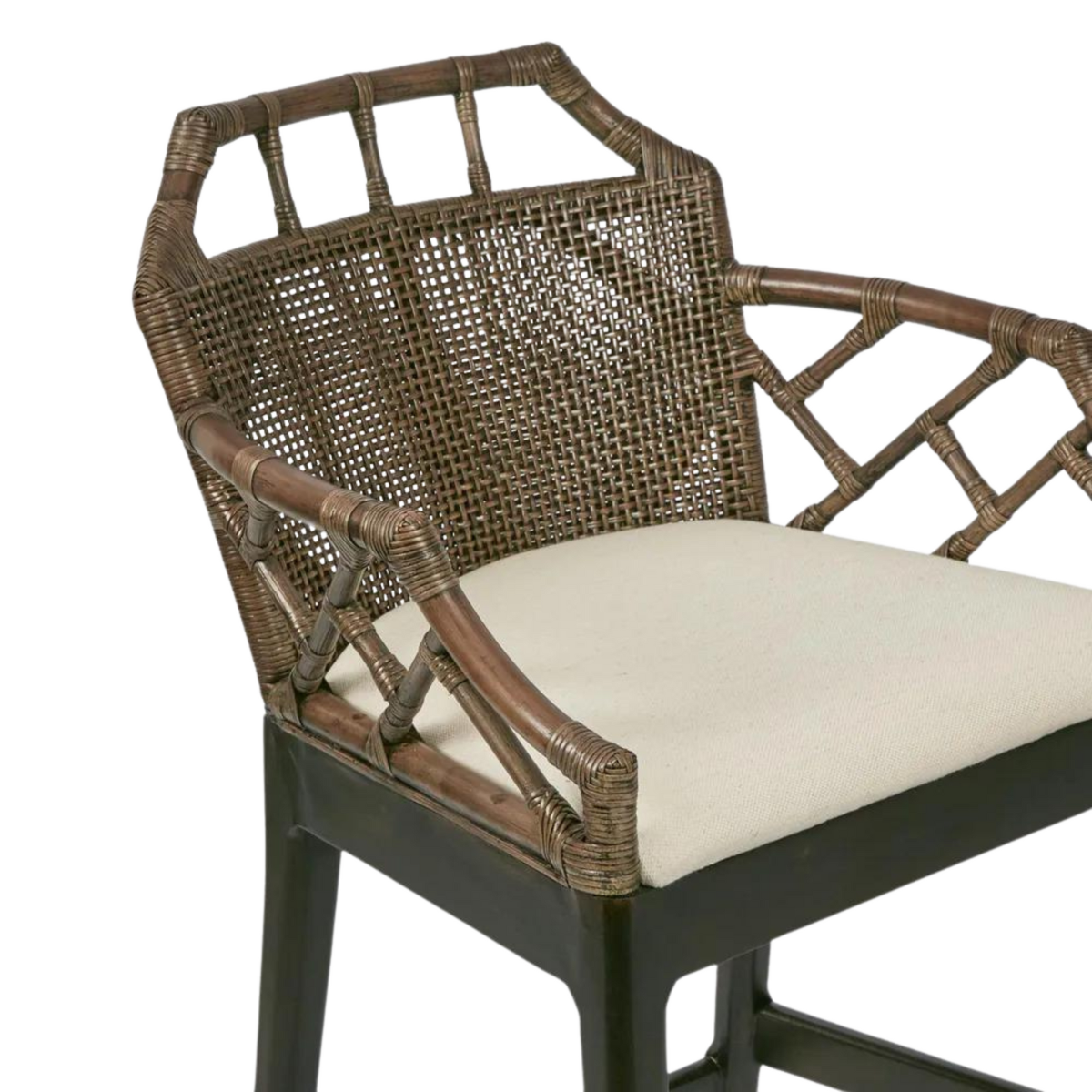 Baker Counter Stool with arms Soil Brown, W 60 D 58 H 92cm (RRP $795) - Image 2