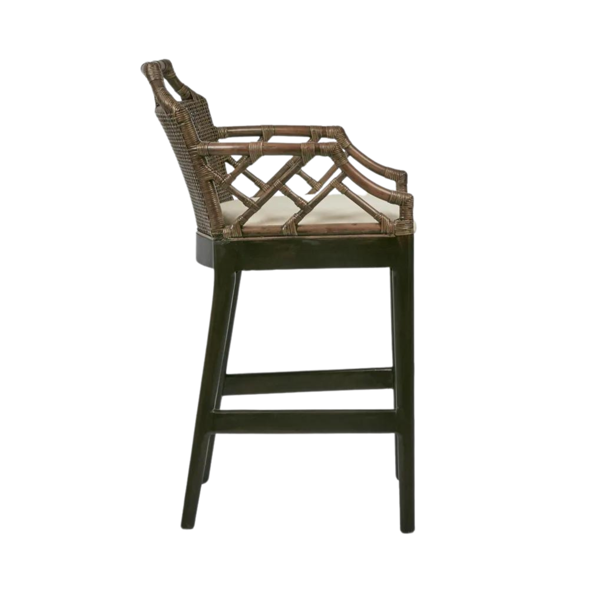 Baker Counter Stool with arms Soil Brown, W 60 D 58 H 92cm (RRP $795) - Image 6