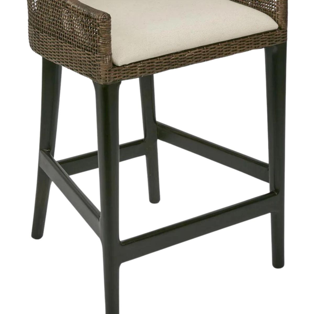 Charlotte Rattan Counter Stool Soil Brown, W 53cm x D 52cm x H 91cm (RRP $570) - Image 4
