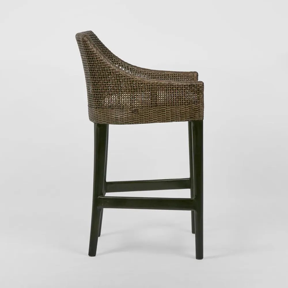 Charlotte Rattan Counter Stool Soil Brown, W 53cm x D 52cm x H 91cm (RRP $570) - Image 3