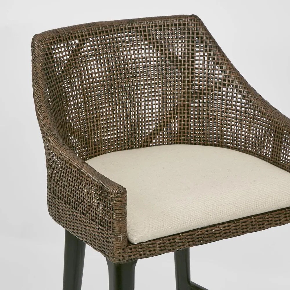 Charlotte Rattan Counter Stool Soil Brown, W 53cm x D 52cm x H 91cm (RRP $570) - Image 5