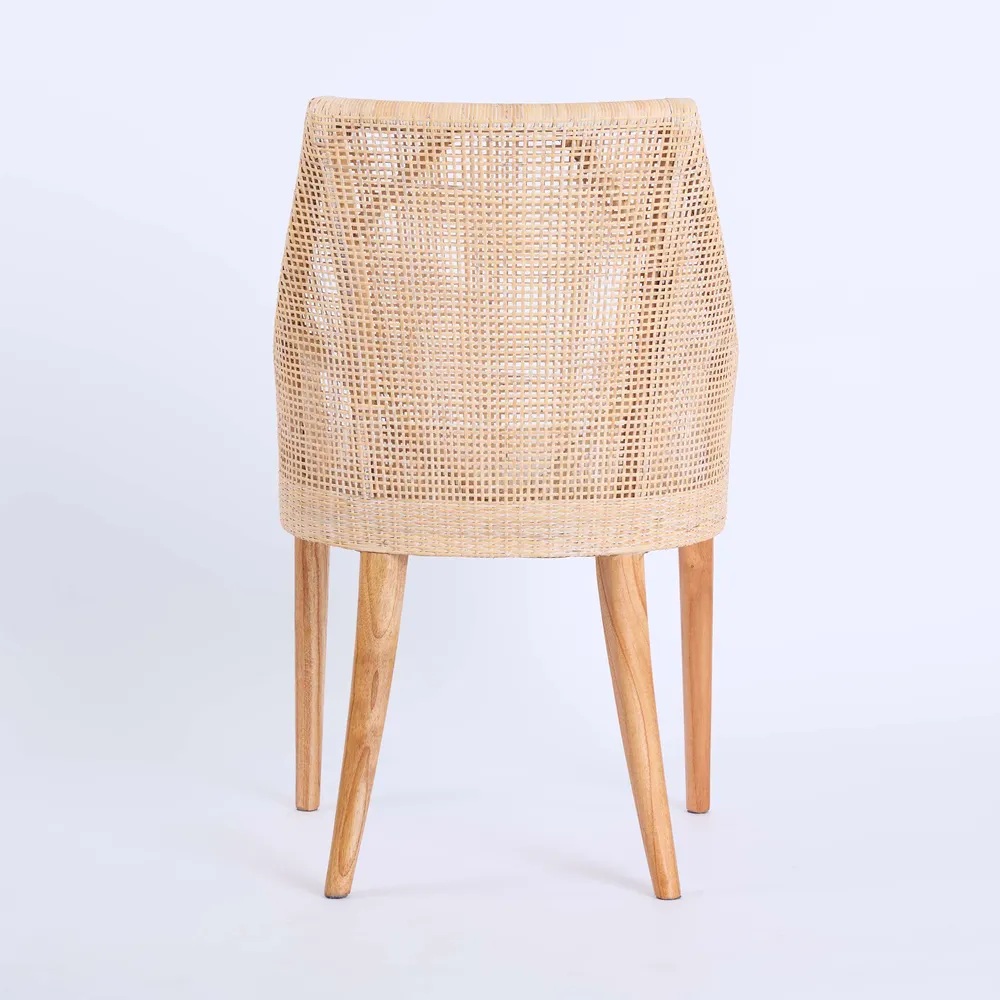 Charlotte Rattan Dining Chair Whitewash, L 52.5cm W 56cm H 88cm (RRP $499) - Image 5