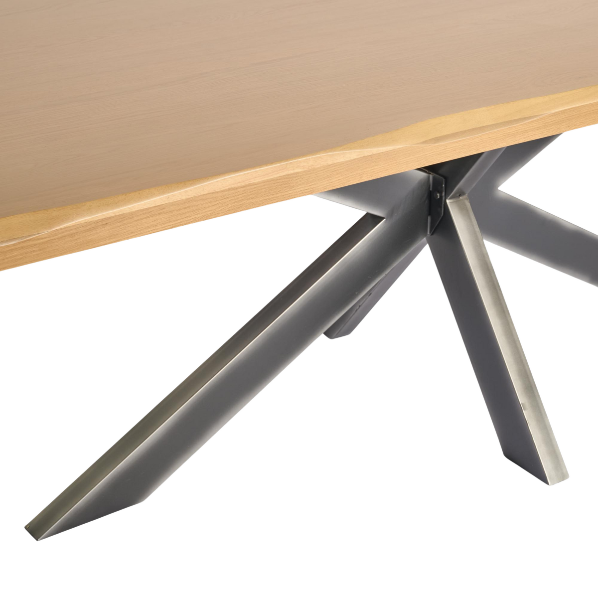 Wainscott Dining Table Brushed Ash Light Oak, W 240cm x D 100cm x H 76cm (RRP $2499) - Image 3