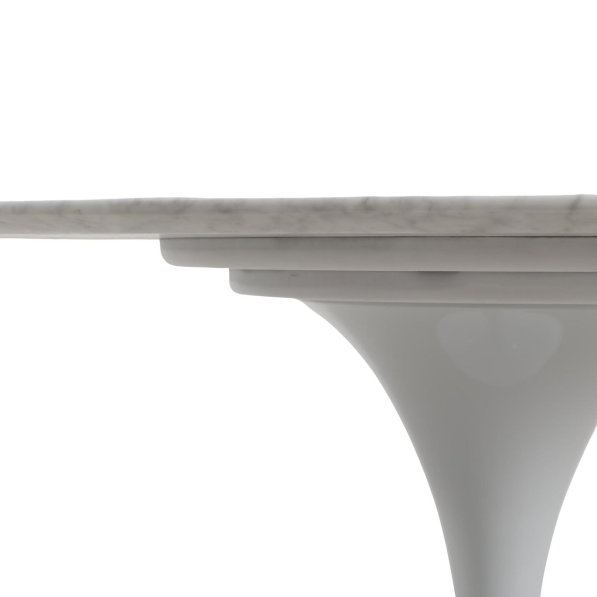 Aurora Round Dining Table Marble White, W 100cm x D 100cm x H 72cm (RRP $2285) - Image 4