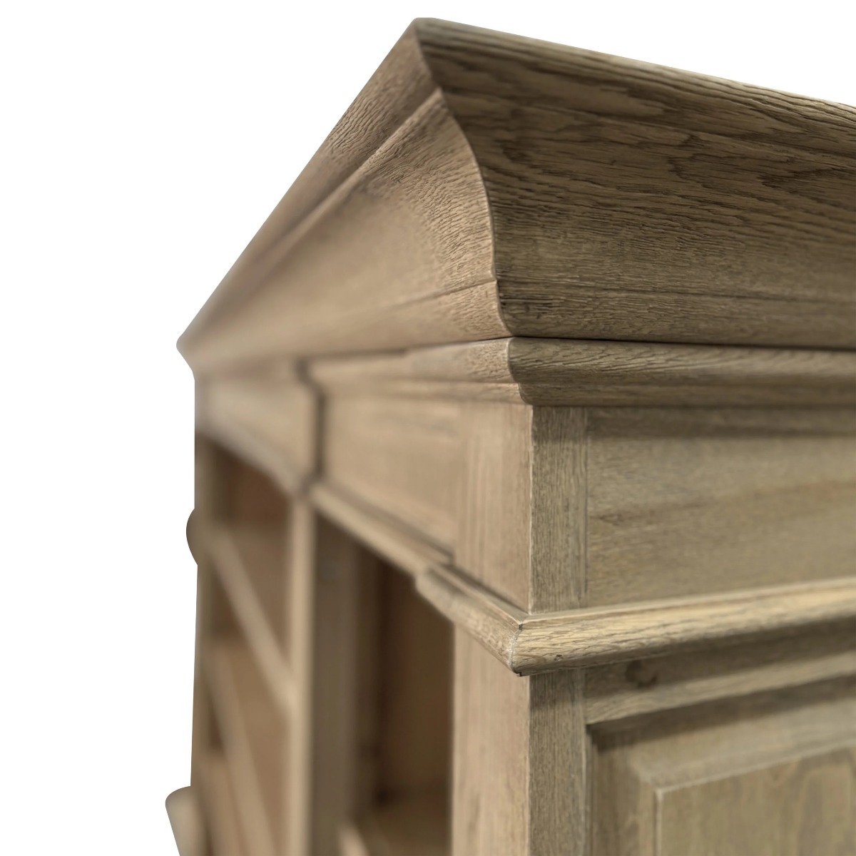 "Sanctuary" Hamptons Style Timber Library Bookcase Cabinet, Weathered Oak 270cmW x 45cmD x 230cmH (RRP $8999) - Image 4