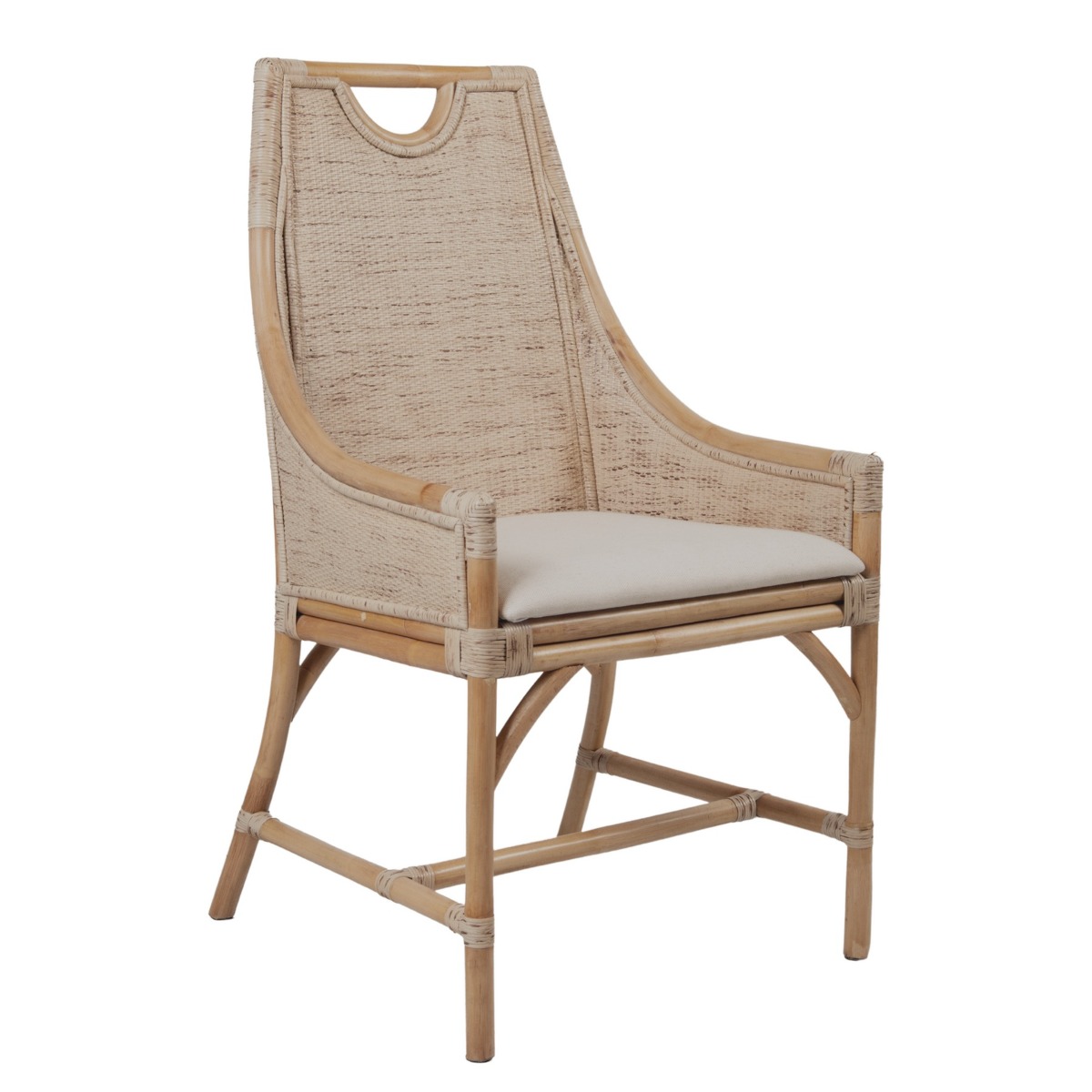William Bamboo Dining Chair Natural, W 56 D 63 H 99cm (RRP $489) - Image 3