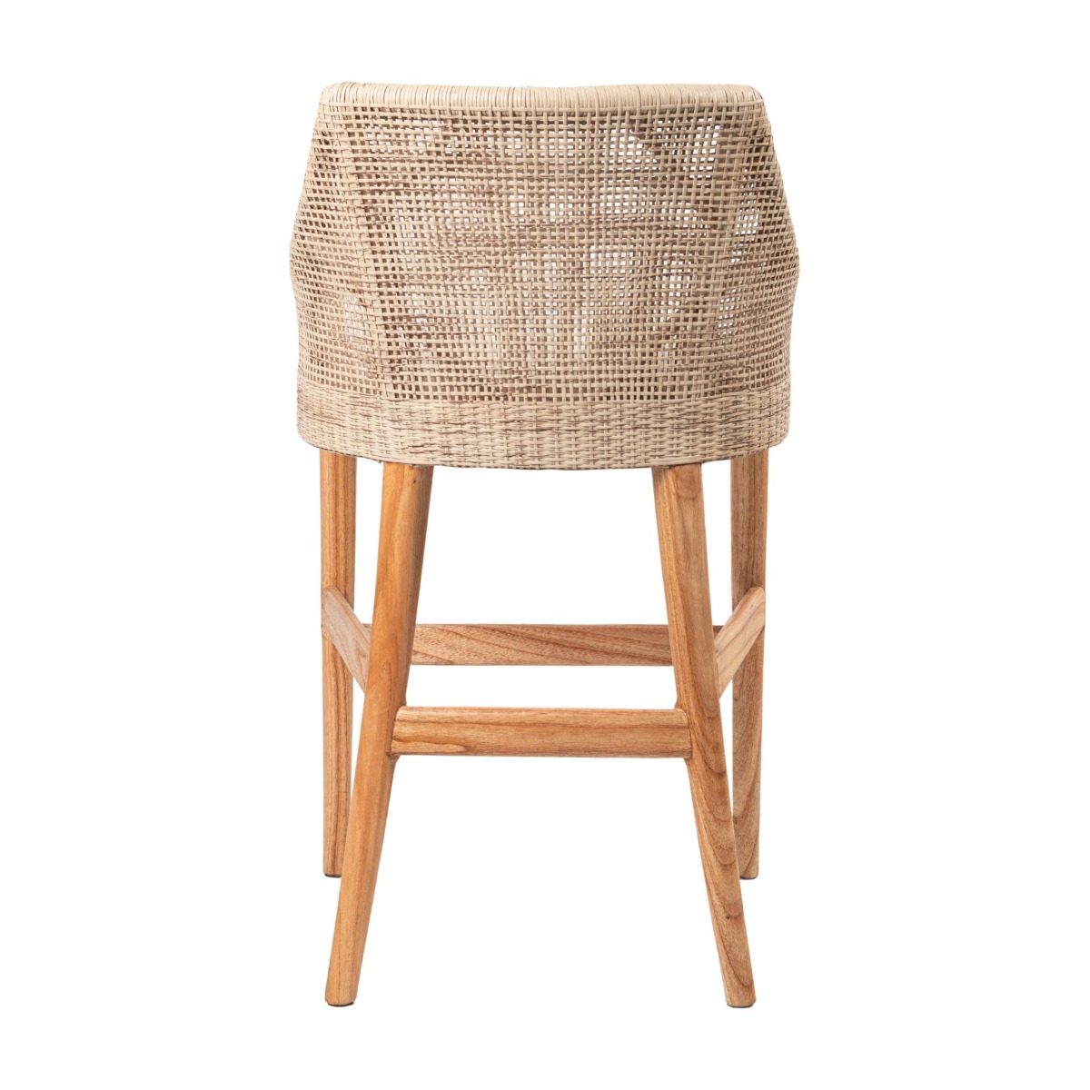 Charlotte Rattan Counter Stool Natural Whitewash, W 54 D 56 H 91cm (RRP $570) - Image 4
