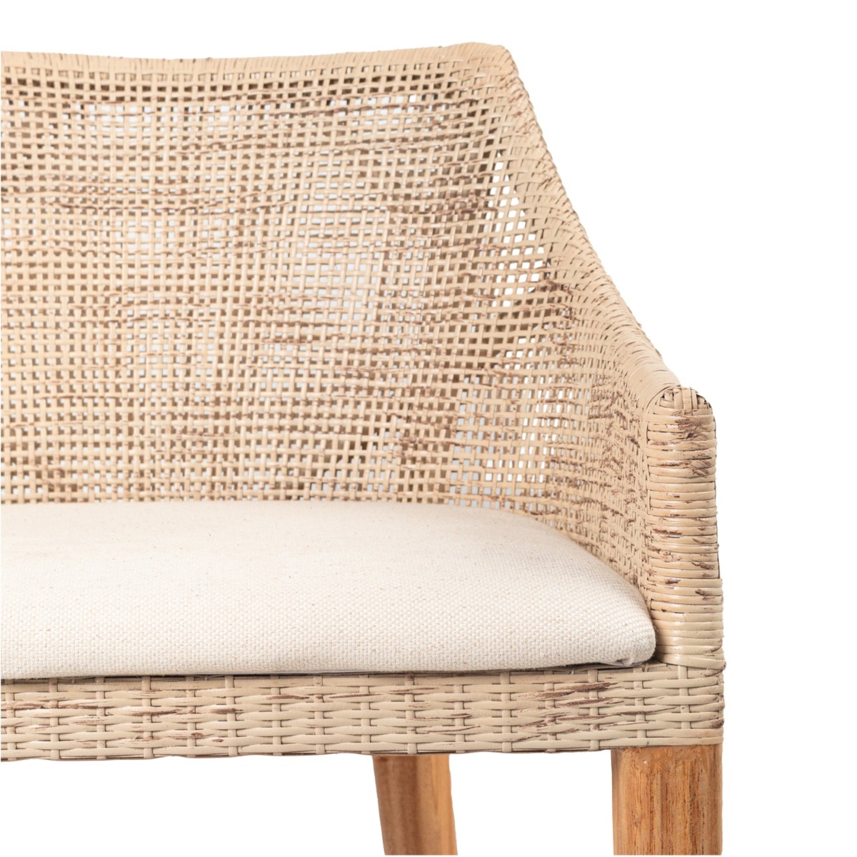 Charlotte Rattan Counter Stool Natural Whitewash, W 54 D 56 H 91cm (RRP $570) - Image 6
