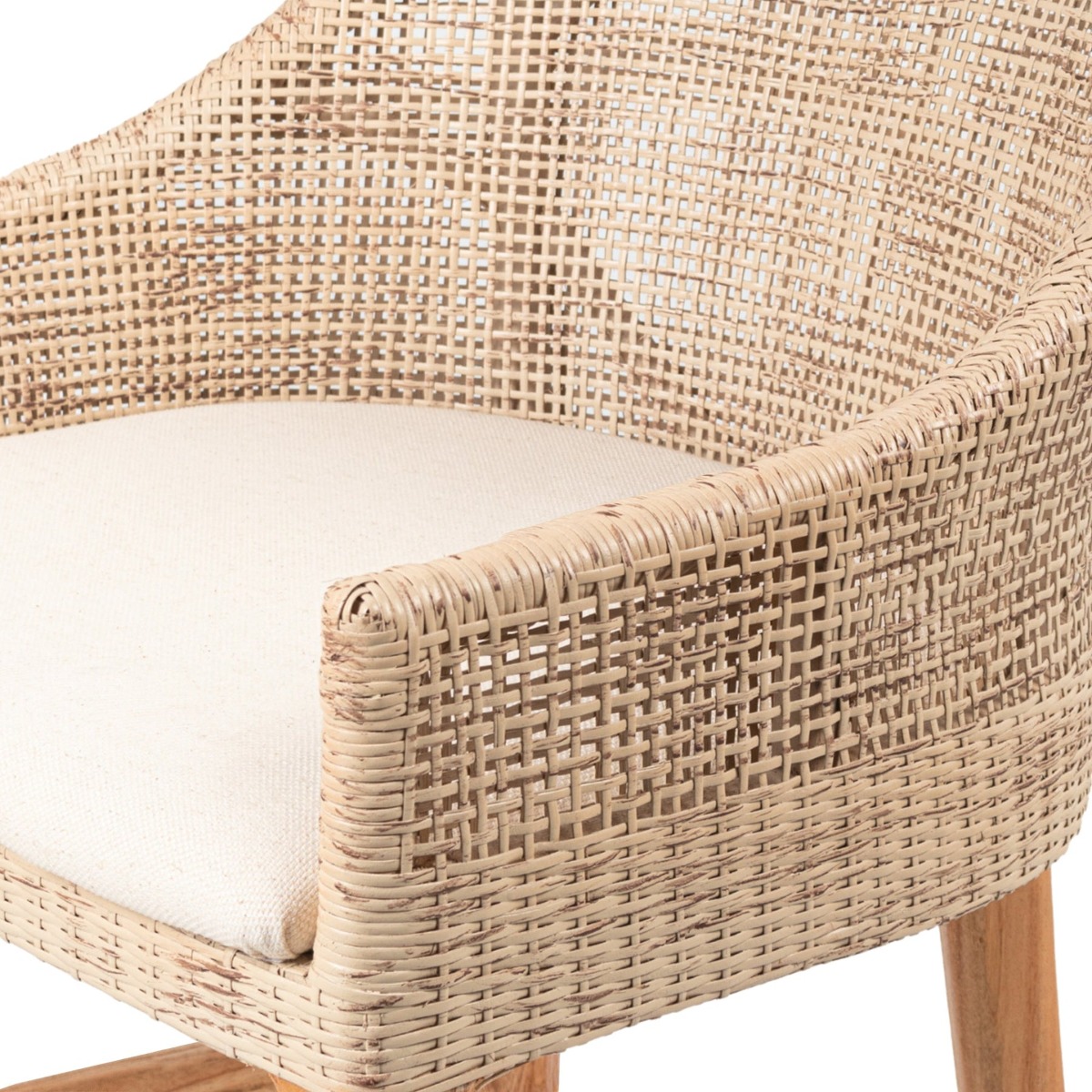 Charlotte Rattan Counter Stool Natural Whitewash, W 54 D 56 H 91cm (RRP $570) - Image 8