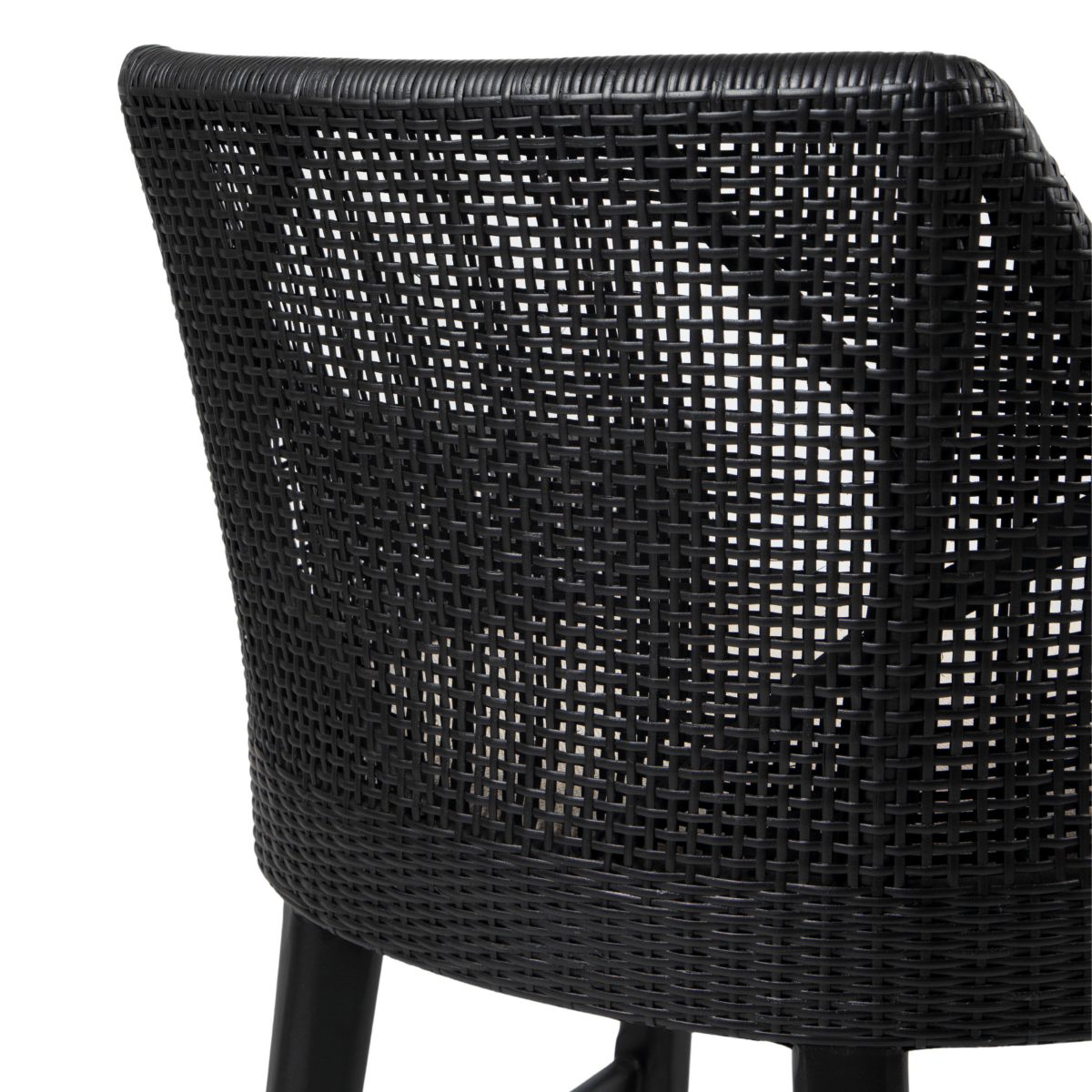 Charlotte Rattan Counter Stool Black, W 54 D 56 H 91cm (RRP $570) - Image 6