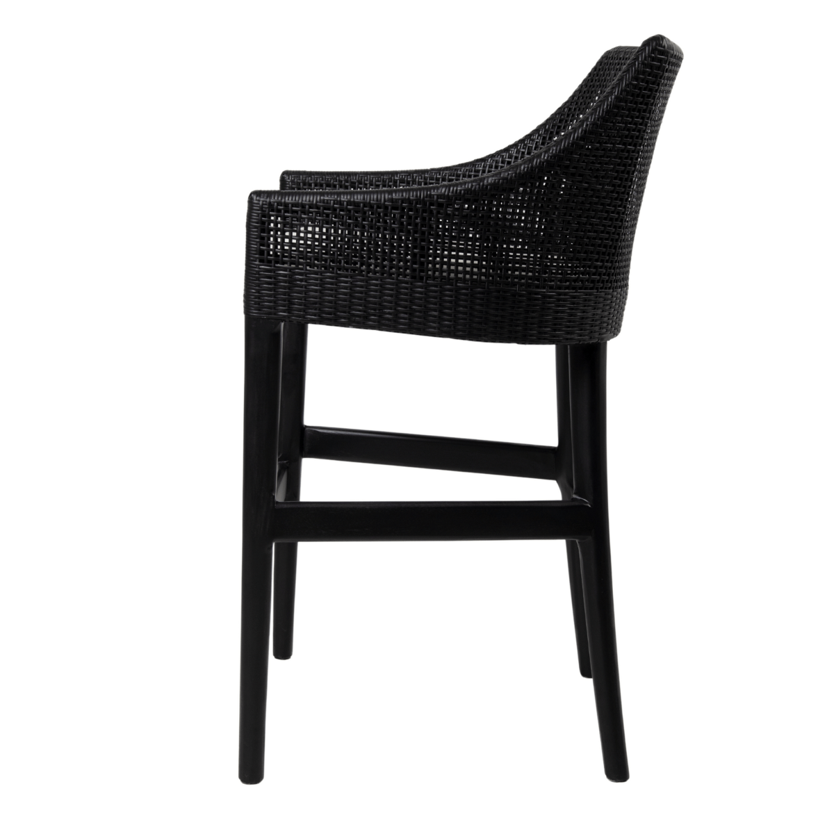 Charlotte Rattan Counter Stool Black, W 54 D 56 H 91cm (RRP $570) - Image 13