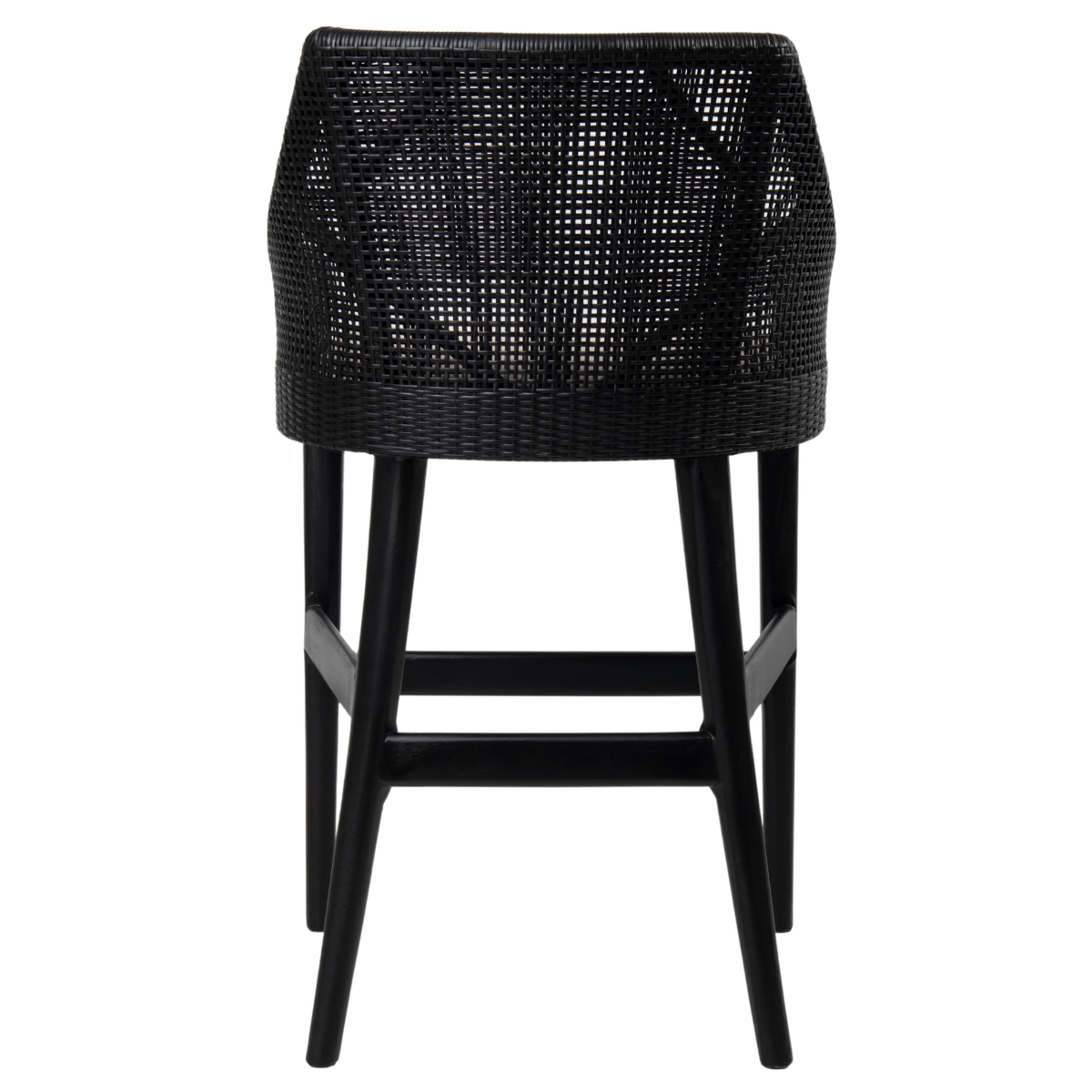 Charlotte Rattan Counter Stool Black, W 54 D 56 H 91cm (RRP $570) - Image 12