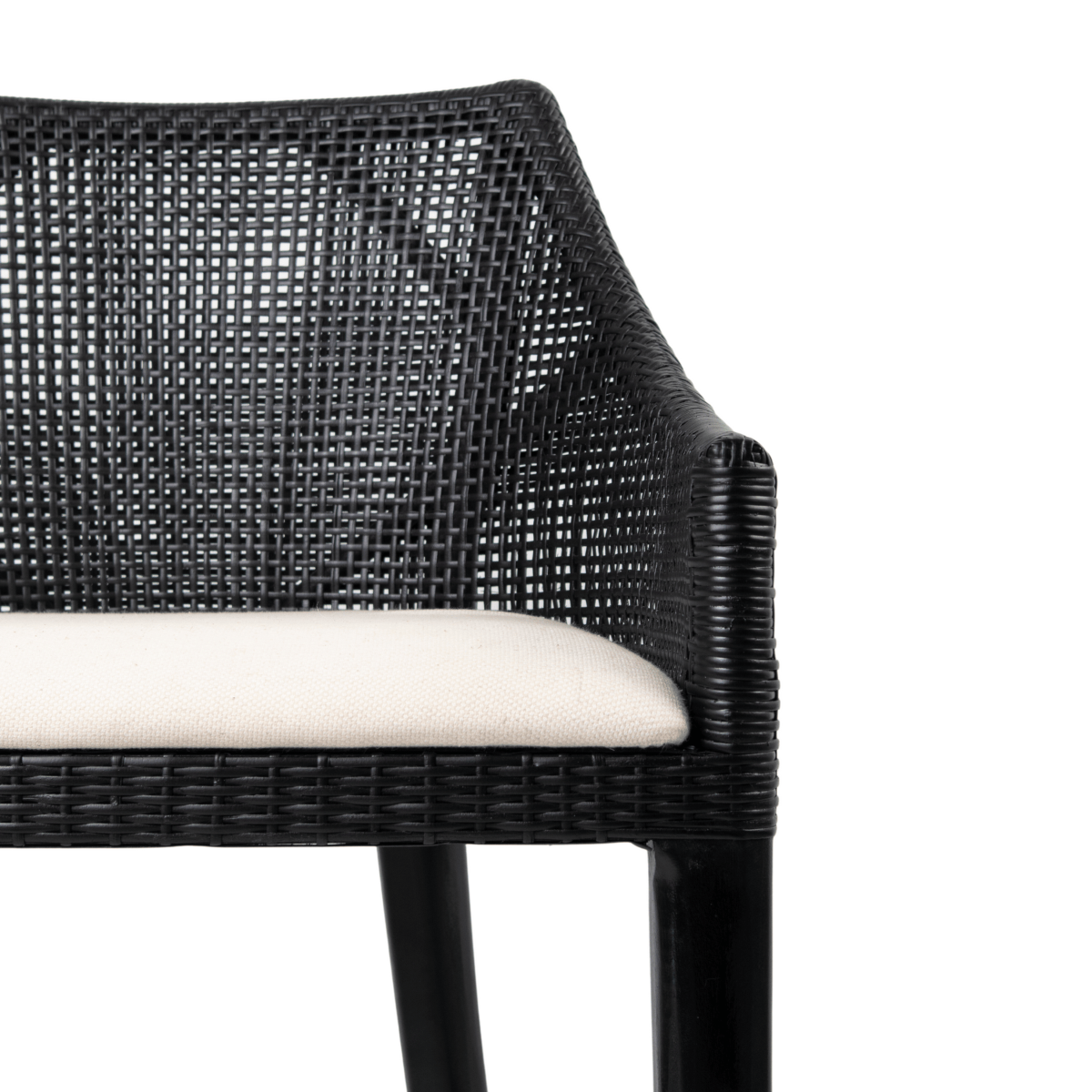 Charlotte Rattan Counter Stool Black, W 54 D 56 H 91cm (RRP $570) - Image 9